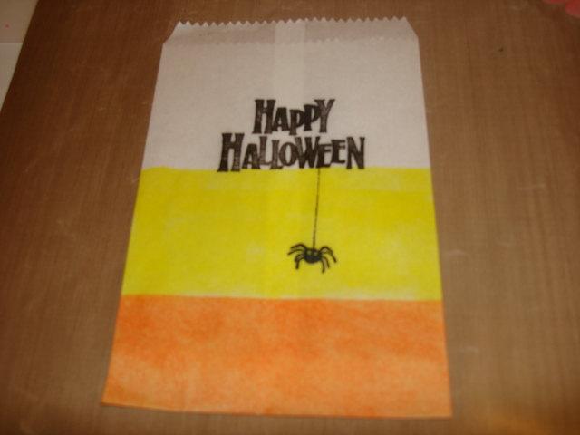 Mariage - Halloween Spider Candy Corn Favor Bags Sacs Cookie Sleeve