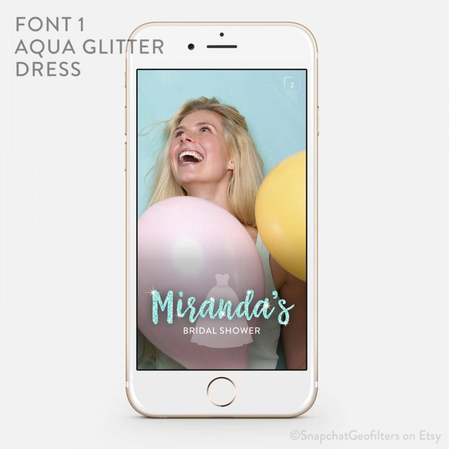 Wedding - Bridal Shower Snapchat Geofilter Personalized Custom On-Demand Geo filter