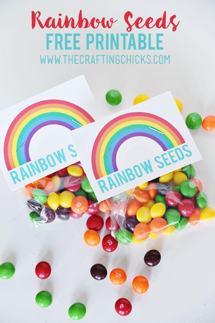 Hochzeit - Rainbow Seeds Free Printable