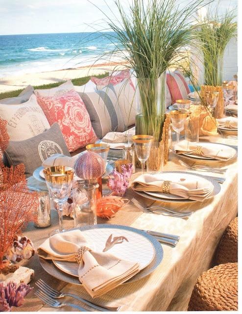 Hochzeit - Coastal Style Table Decoration
