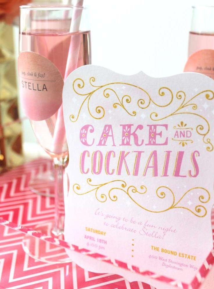 Mariage - Cakes & Cocktails Bridal/Wedding Shower Party Ideas