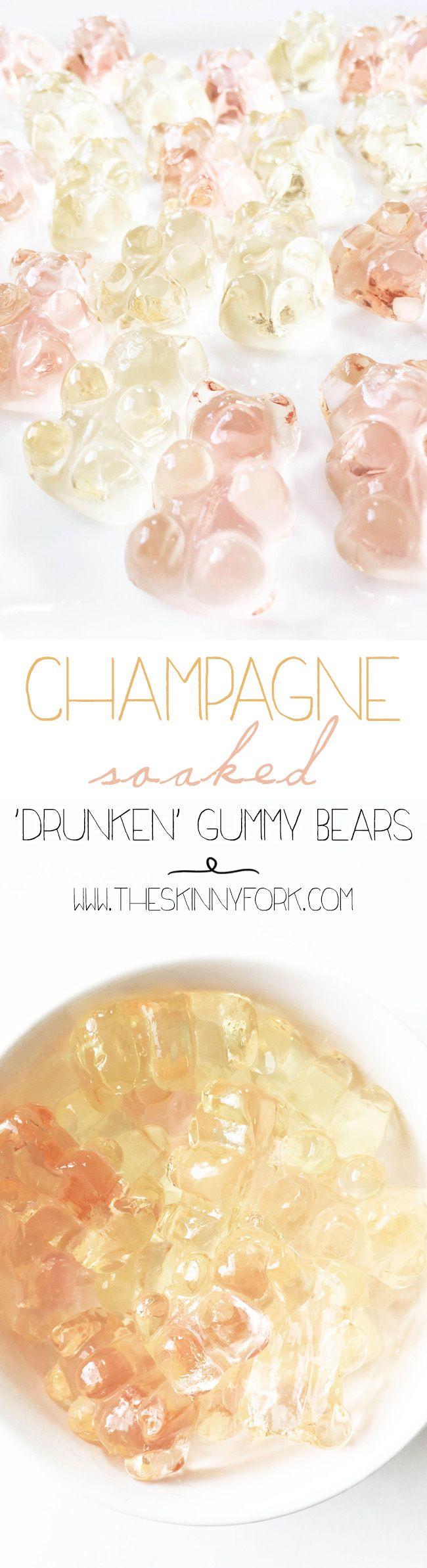 Hochzeit - Champagne Soaked 'Drunken' Gummy Bears