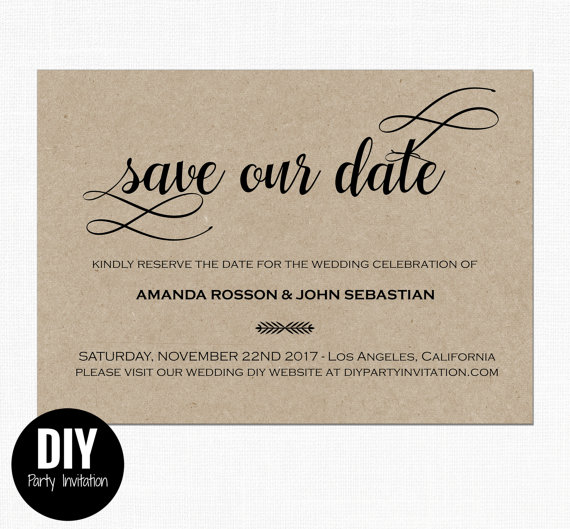 Hochzeit - Printable Save the date 