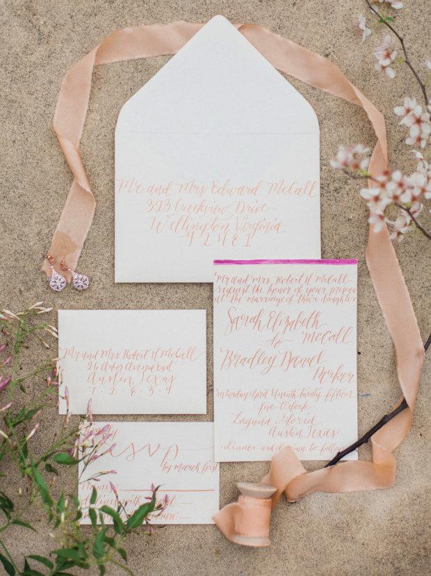 Wedding - custom calligraphy invitation suite