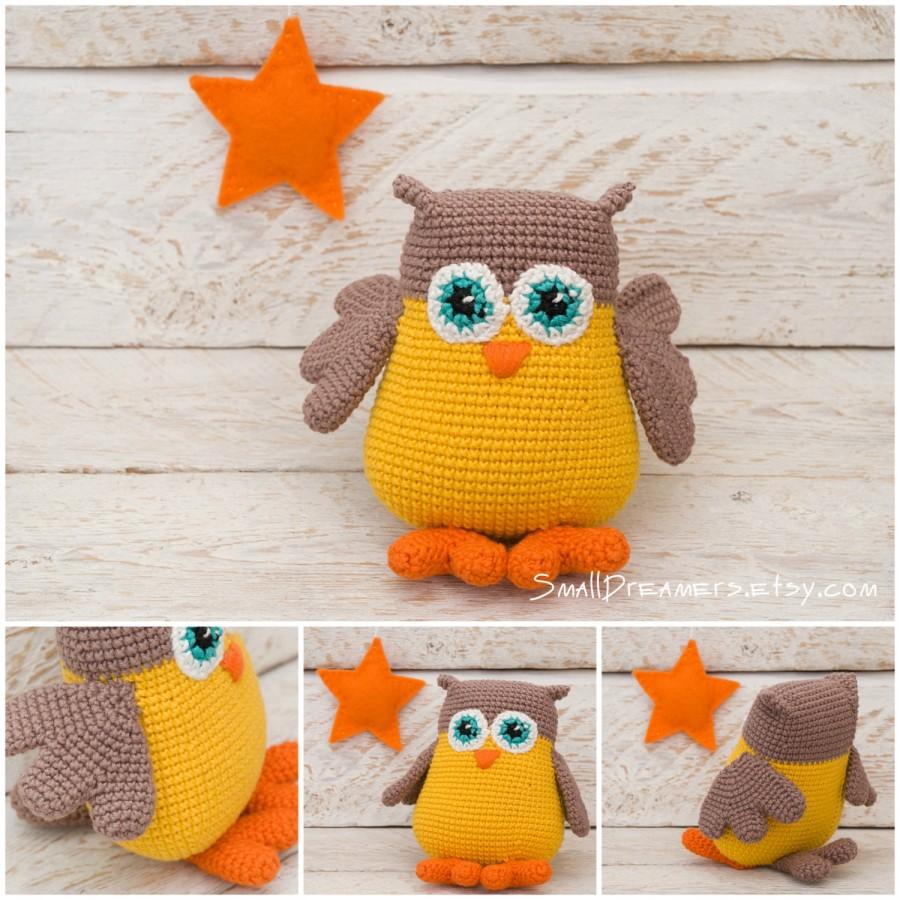 Mariage - Owl toy Crochet amigurimi owl Plush crochet toy Stuffed owl Crochet animals Woodland amigurumi bird Nursery decor Crochet toy Soft baby gift
