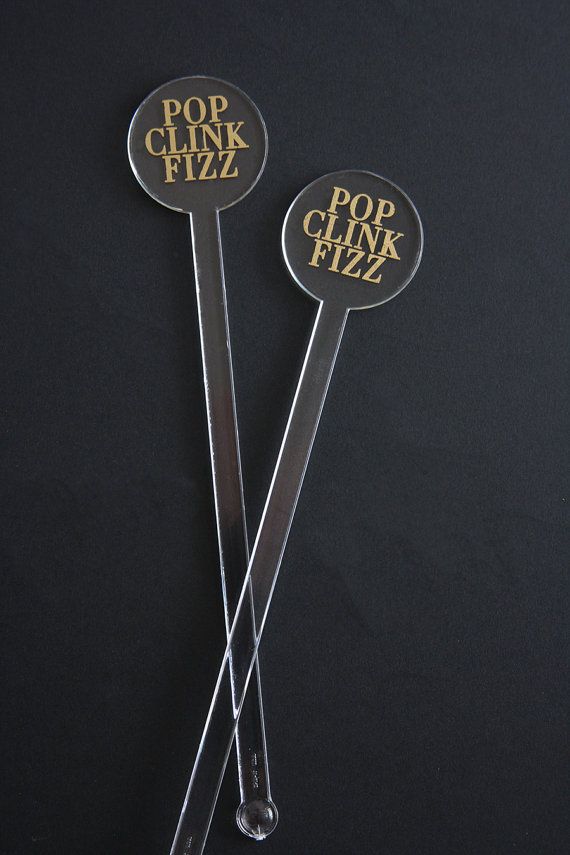 Hochzeit - POP CLINK FIZZ Clear Acrylic Stir Sticks