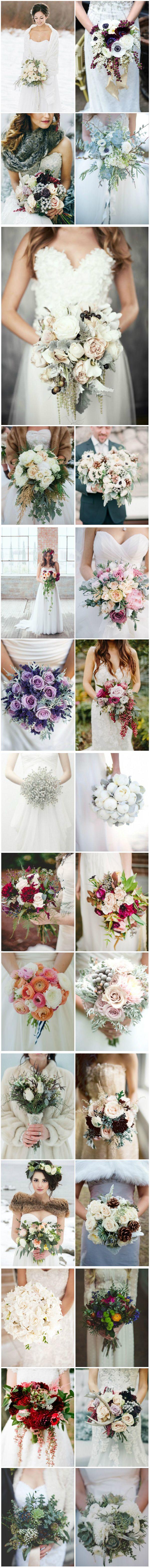 Wedding - 30 Elegant Winter Wedding Bouquets