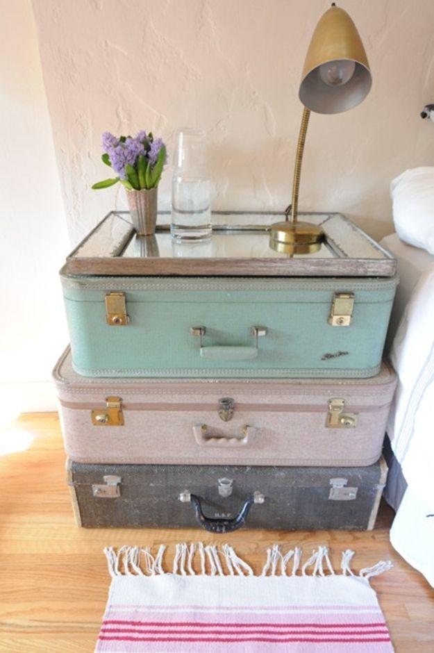 Hochzeit - 7 DIY Ways To Upcycle Vintage Suitcases