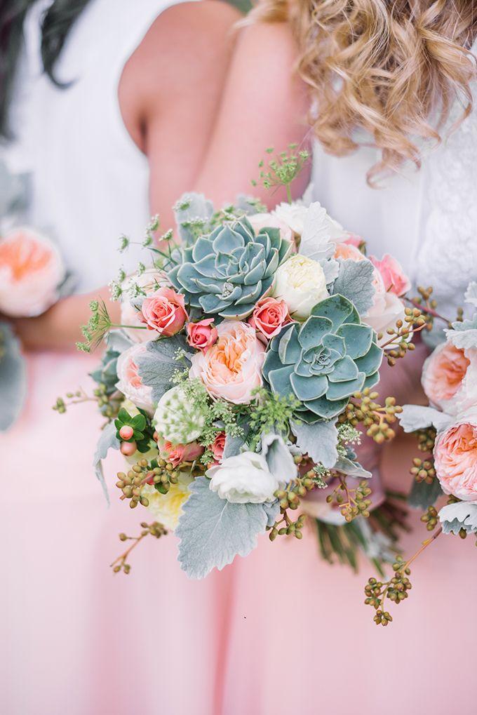 زفاف - Peach Wedding Bouquet