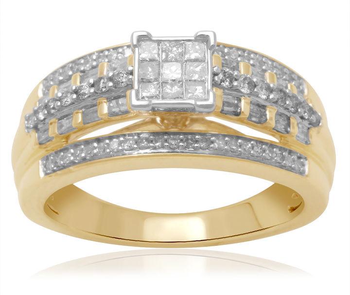 Wedding - MODERN BRIDE 1/2 CT. T.W. Diamond 10K Two-Tone Engagement Ring