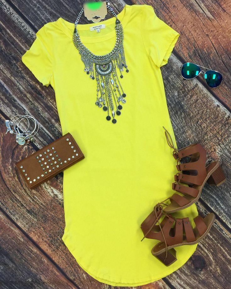 زفاف - Fun In The Sun Tunic Dress: Yellow