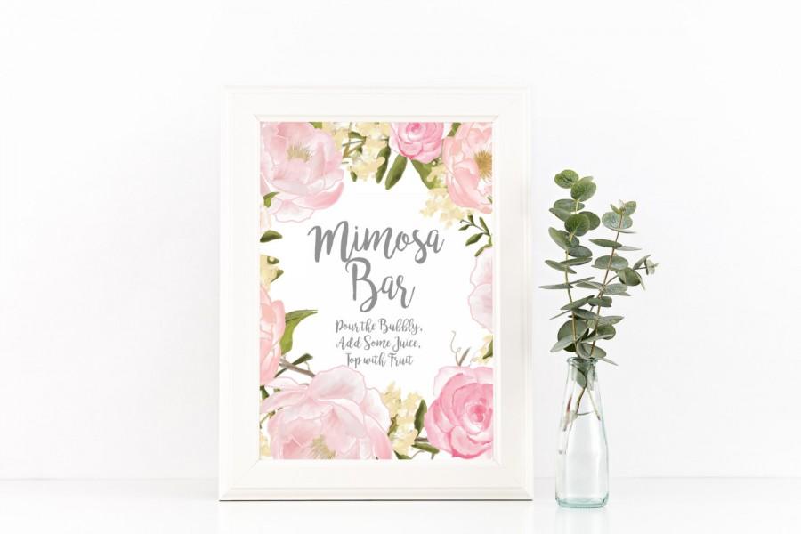 Mariage - Mimosa bar sign, mimosa sign, bridal shower mimosa sign, mimosa bar signage, Brunch mimosa sign, mimosa bar printable, printable mimosa sign