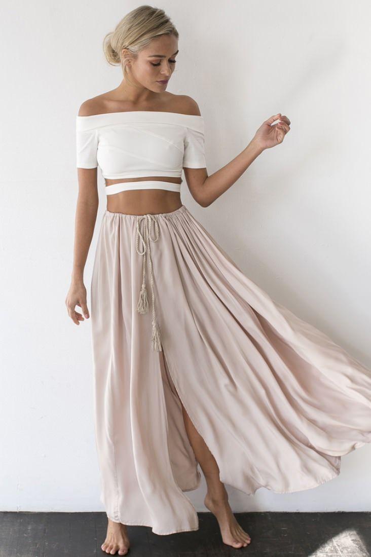 Mariage - Against The Tides Maxi Skirt Nude