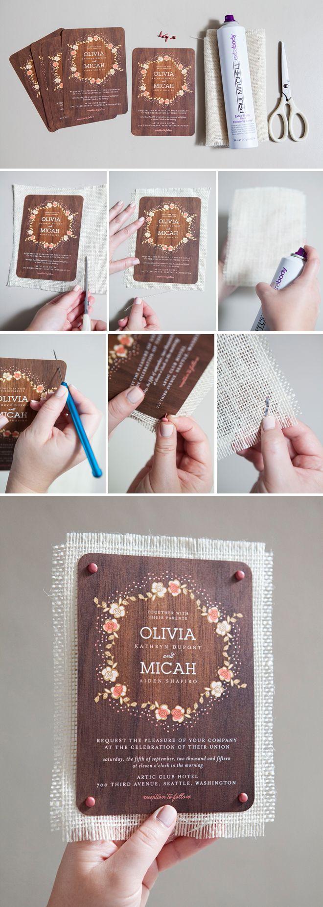 Wedding - Learn How To Embellish Store Bought Wedding Invitations!