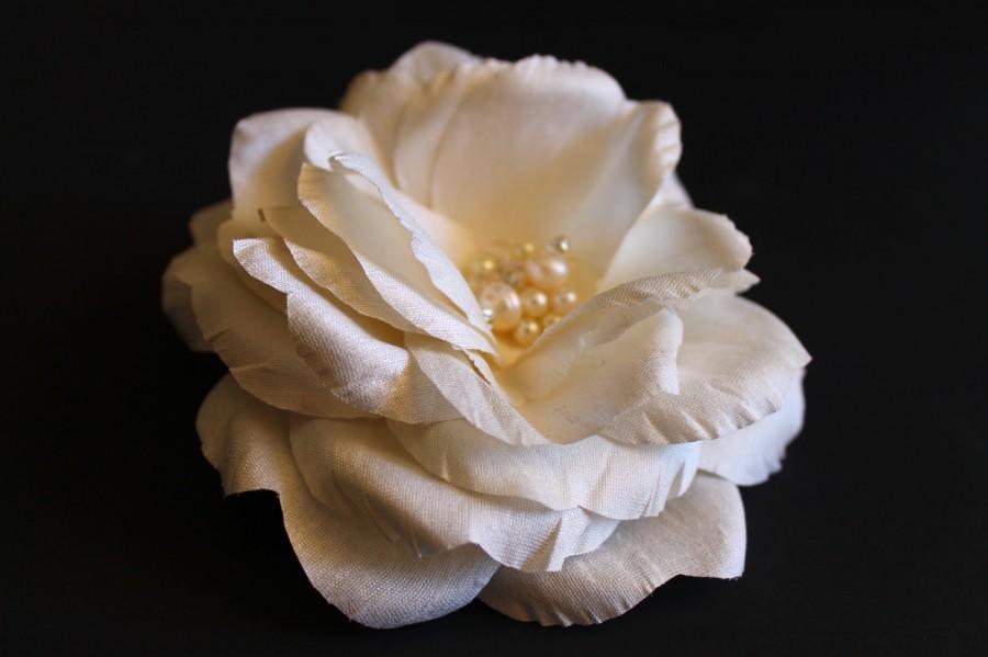 زفاف - Bridal Flower Hair Clip, Hair Fascinator, Wedding  Bridal Flower Hair Piece with Fresh Water Pearls and Swarovski Crystals
