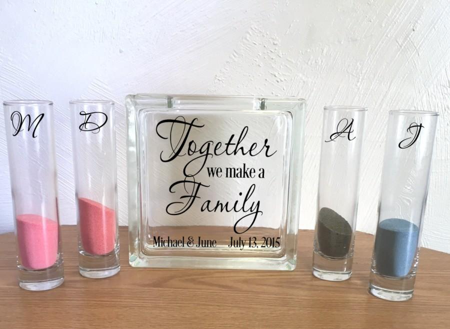 Hochzeit - Together We Make A Family Unity Sand Ceremony Set - Blended Family Unity
