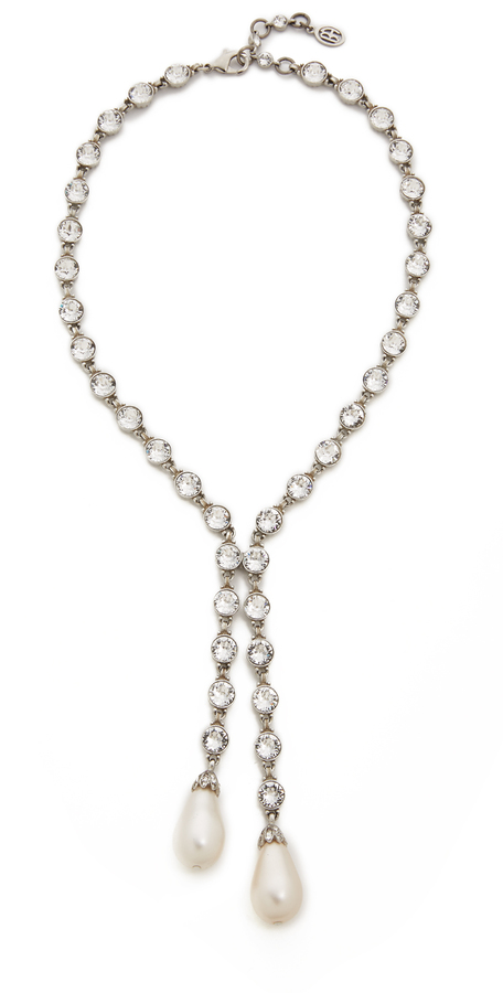 زفاف - Ben-Amun Crystal Double Y Necklace