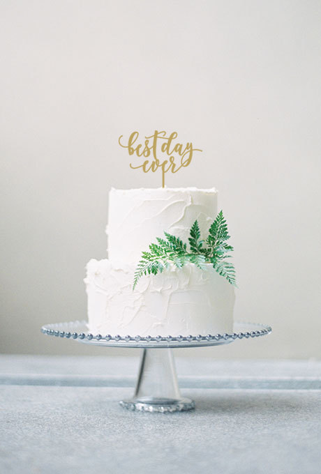 Hochzeit - Best Day Ever Cake Topper - Wedding Cake Topper