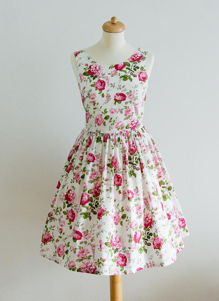 Mariage - Custom made bridesmaid dress, floral bridesmaids dress, Purple Roses dress