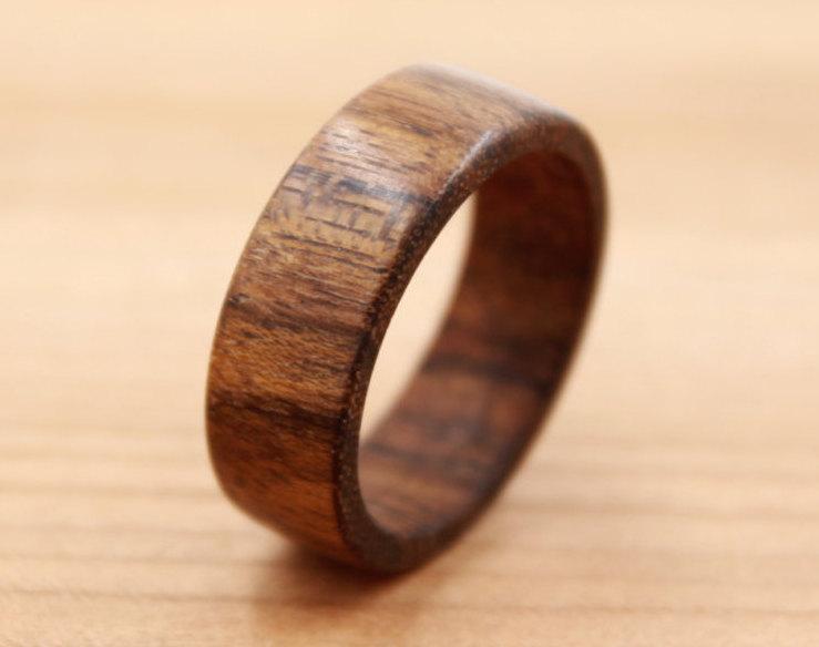 Hochzeit - Ovangkol Wood Ring - Shedua Wood Ring - Custom Wood Ring - Unique Wedding Ring - Natural Jewelry