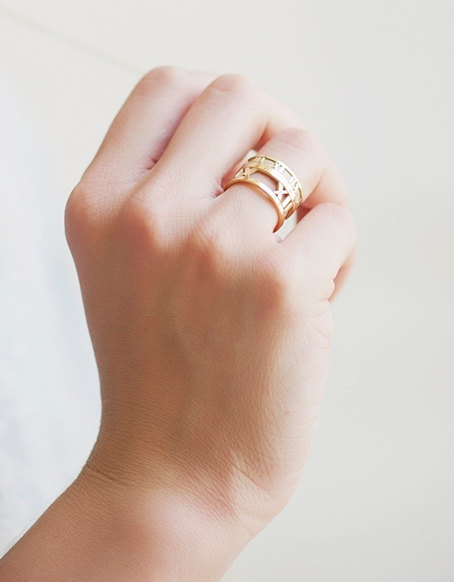 زفاف - FLASH SALE 40% OFF Roman numeral Ring - Personalized Wedding Date Ring - Custom Anniversary Ring - Personalized Ring -  Wedding Jewelry
