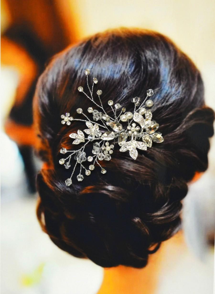 Hochzeit - Athens Bridal Hair Comb, Wedding Hair Comb, Pearl and Crystal Hair Comb, Wedding Hair Accessories, Wedding Headpiece, Bridal Hair Pin
