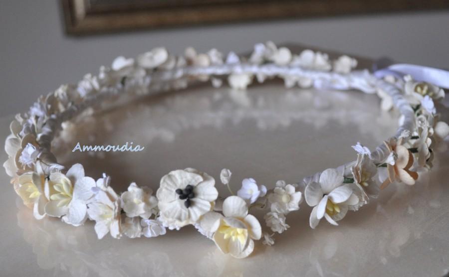 Hochzeit - Rustic wedding wreath - Wedding wreath- wedding crown - bridal hair accessories -