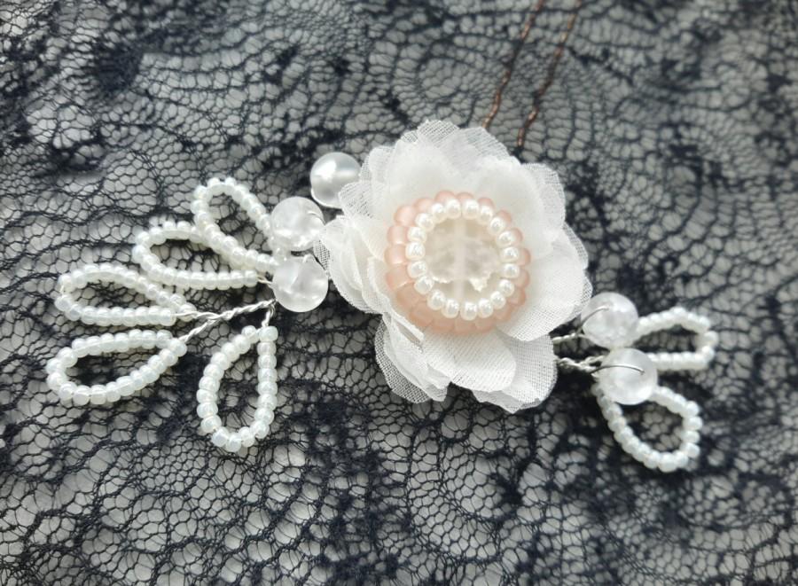 Hochzeit - Wedding Hair pins Wedding Hair Jewelry Bridal Flower Hair Accessories Hair pins Small Flowers Bridal Headpiece Silk Flower Hair Piece