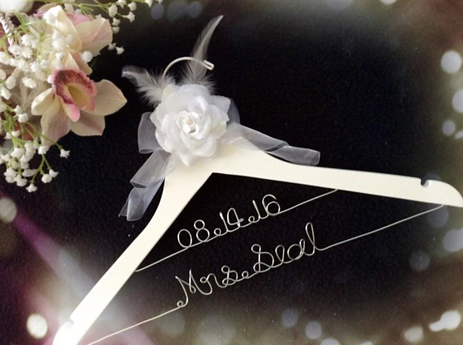 زفاف - Grand Opening !!l-Personalized Bridal Hanger,Customized Hanger, Wedding Gift, Wedding Hanger, Bridal shower Gift, Bridemaids hanger