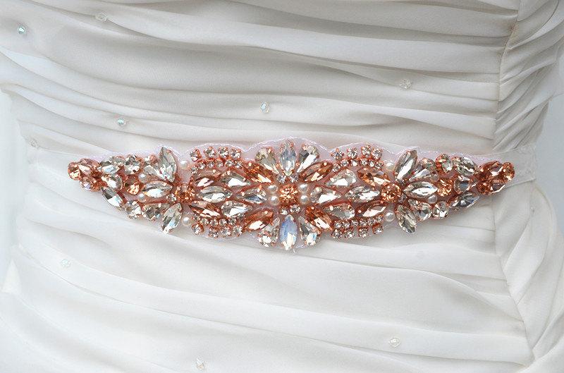 Hochzeit - ROSE GOLD SALE crystal rhinestone Wedding Belt, Bridal Belt, Sash Belt, Crystal Rhinestones belt