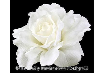 زفاف - Bridal Hair Flower, Wedding Hair Accessory, Flower Hair Clip - Pale Ivory Mckenzie Rose Flower Clip