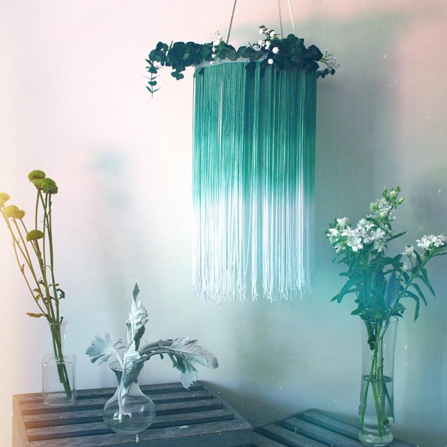Mariage - SALE -- 8" Silk Cypress and Baby's Breath Chandelier in Green
