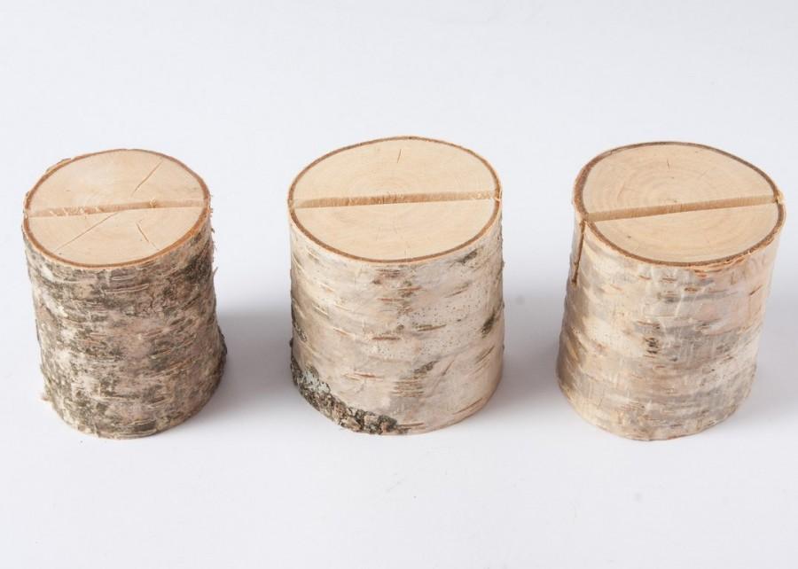 Mariage - 10 Rustic Place Card Holders, table number holder, birch wedding table decor, rustic wedding number holder,woodland  wedding centerpiece