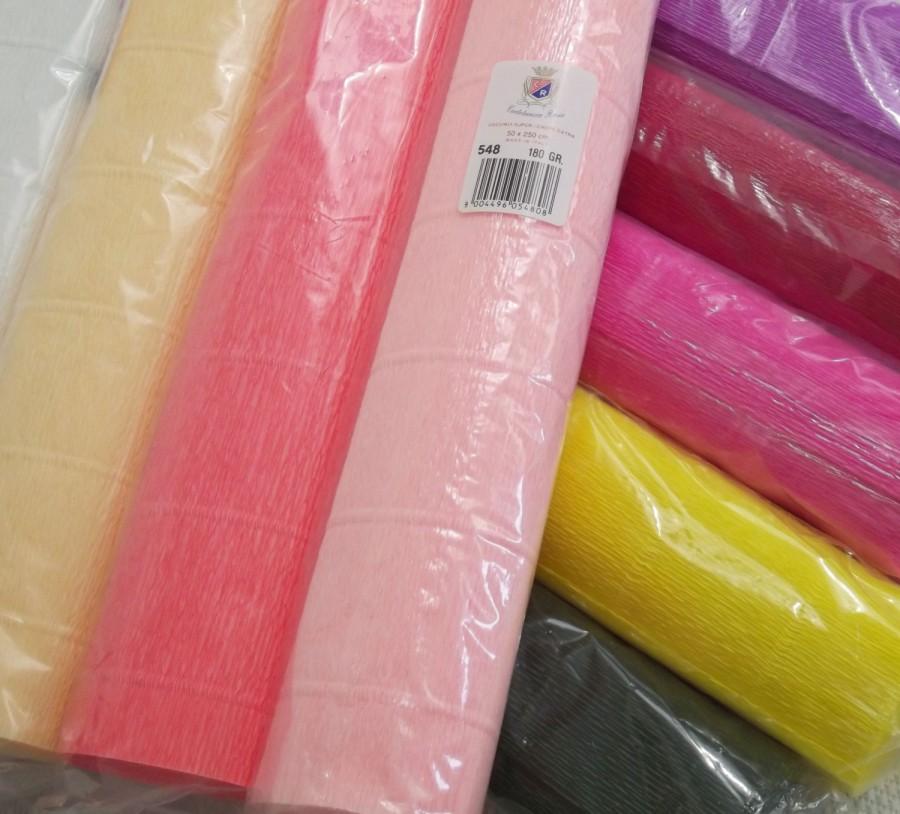 Mariage - Crepe paper roll 180 gram. Italian paper crepe,wrapping paper,crepe paper decor.
