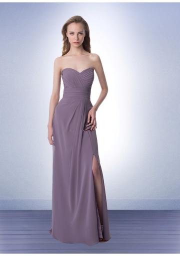 Mariage - Floor Length Sweetheart Split Front Chiffon Ruched Sleeveless