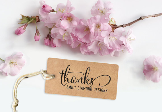 Wedding - Custom Stamp "Thank you", rubber stamp for wedding, birthday, graduation, holiday gifts, etsy seller stamp, shop stamp, self inking stamp