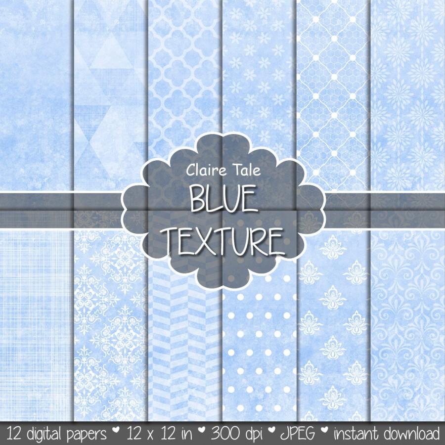 Mariage - Baby blue digital paper, Baby blue printable paper, Baby blue scrapbook paper, Baby blue printable background, Baby blue texture, Blue paper