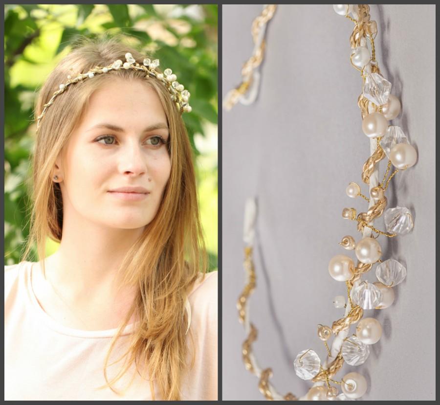 Wedding - Crystal Hair Crown, Headpieces for Brides, Rhinestone Headband, Wedding Tiara, Bridal Hair Crown, Crystal Tiara, Wedding Headpieces