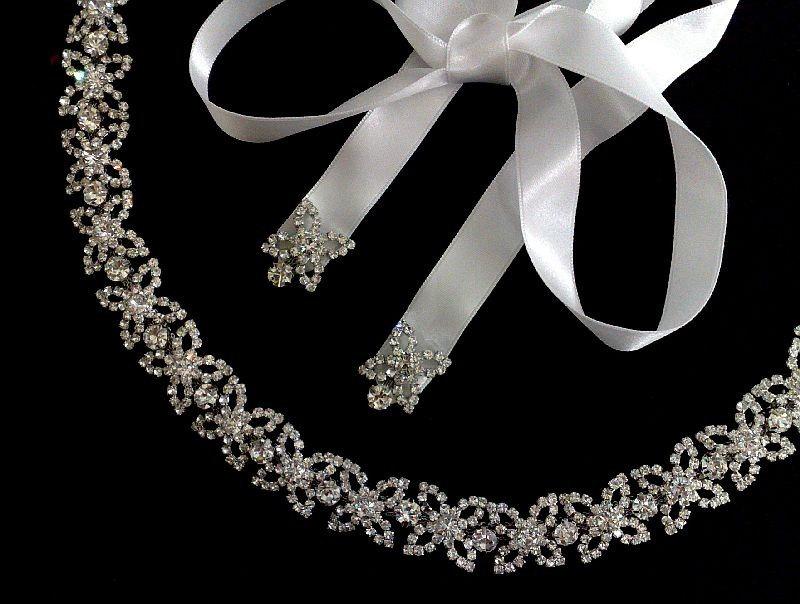 Свадьба - Crystal Bridal Tiara, Wedding Headband, Flower Crown, Floral Wreath, Bridal Halo, Silver Headpiece, Gold Headband, DOLCE