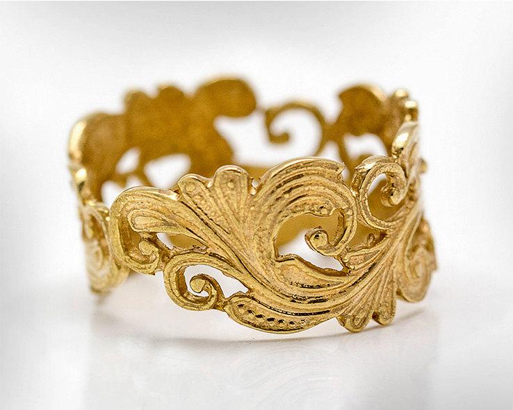 زفاف - Gold Bridal Ring, Wedding Jewelry Vintage Ring, Wedding Jewelry For brides, Fine Jewellry, Gift for her, Wedding Band Gold, Free Shipping