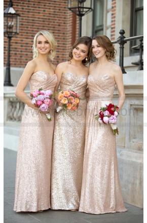 Mariage - Sorella Vita Long Metallic Sequin Bridesmaid Dress Style 8834