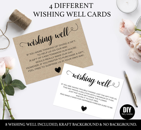 زفاف - Wishing well cards for wedding 