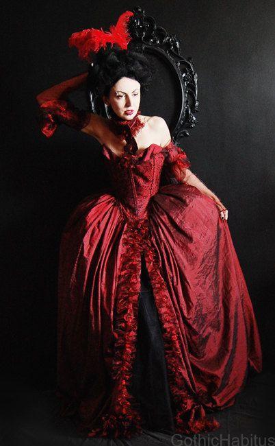 Hochzeit - Rococo Dress In Red