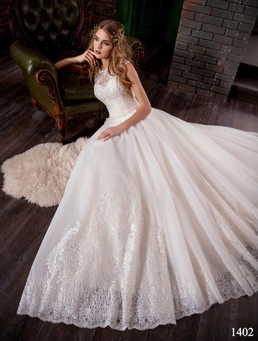 Wedding - Wedding Dress,Long Sleeve Wedding Dress,Romantic Wedding Dress,Bridal Gown,Custom Dress,Ivory Wedding Dress,Floral wedding dress