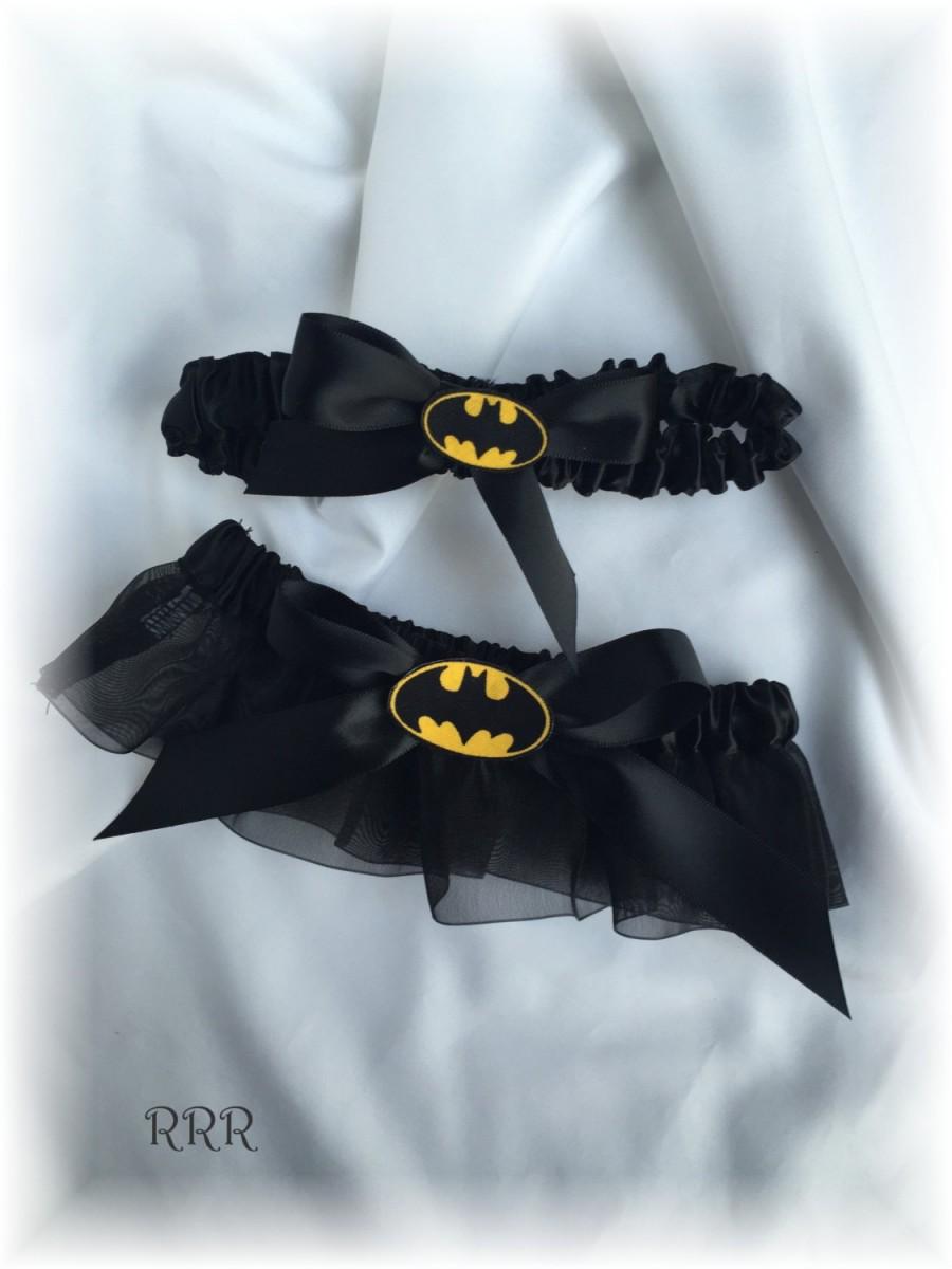 Mariage - Batman Wedding Bridal Garter Set