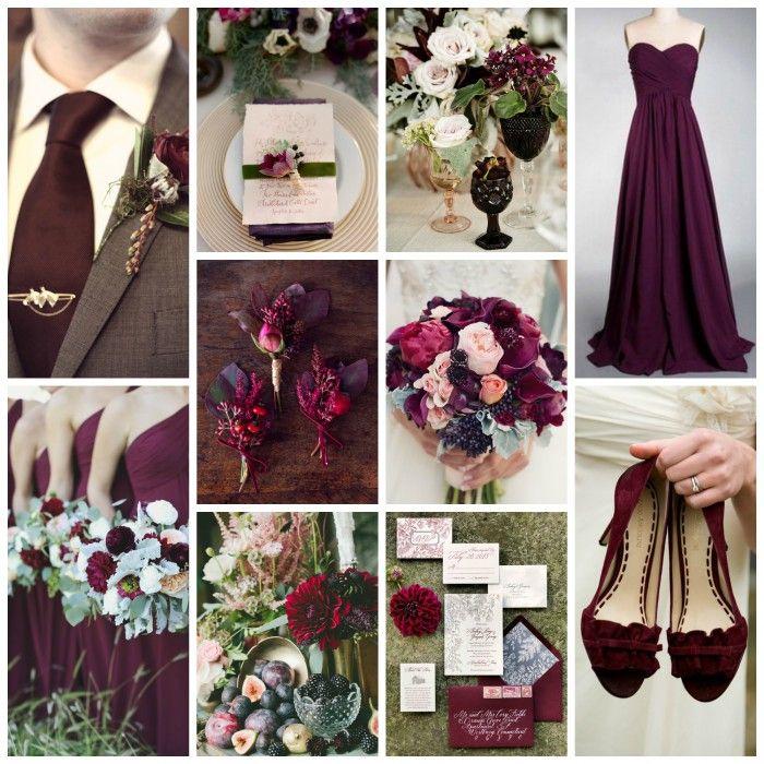 Hochzeit - Plum, Marsala, & Sage Green Wedding Inspiration - Burgh Brides