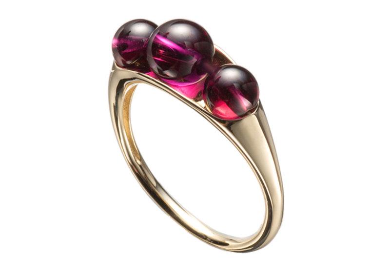 زفاف - Garnet engagement ring - Wedding jewelry in 14k Solid yellow gold -  January birthstone cranberry red stone promise ring - SCARLET by Majade