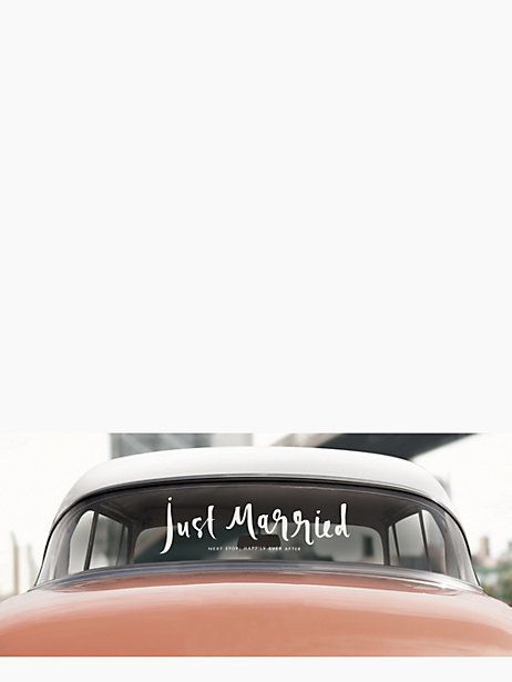 Mariage - Kate Spade - Just Married Window Cling