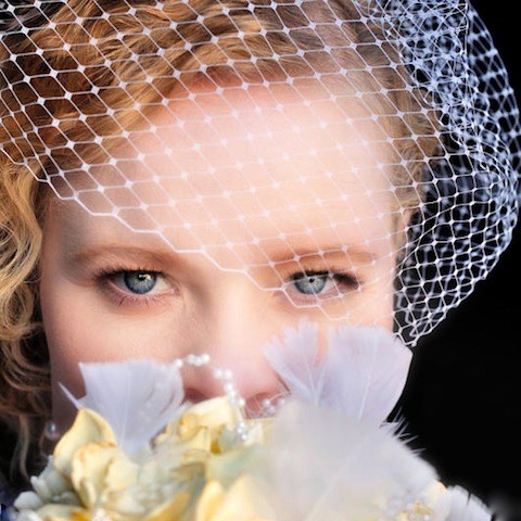 Wedding - Bird Cage Veil, Blusher Veil, Short Veil, Wedding Veil, Ivory Veil, Bridal Veil, 9" Bird Cage Veil, Retro Veil, Made in the USA, Ifanhour
