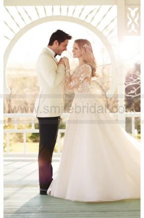 زفاف - Martina Liana Wedding Dress With Illusion Lace Sleeves And Organza Skirt Style 840